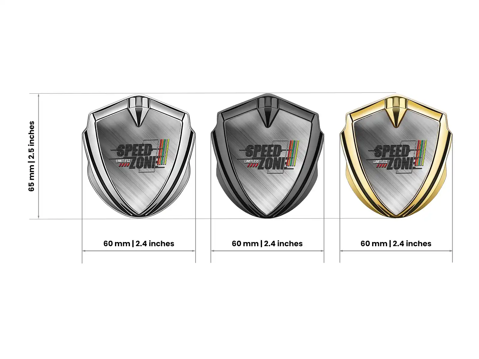 Custom Metal Emblems Minimal Style Universal